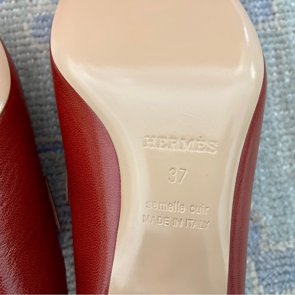 ❤️ HERMES TUILERIES MULE SLIP ON FRINGE LOAFER HEELS 37 DESIGNER MULES ITALY - Picture 6 of 15